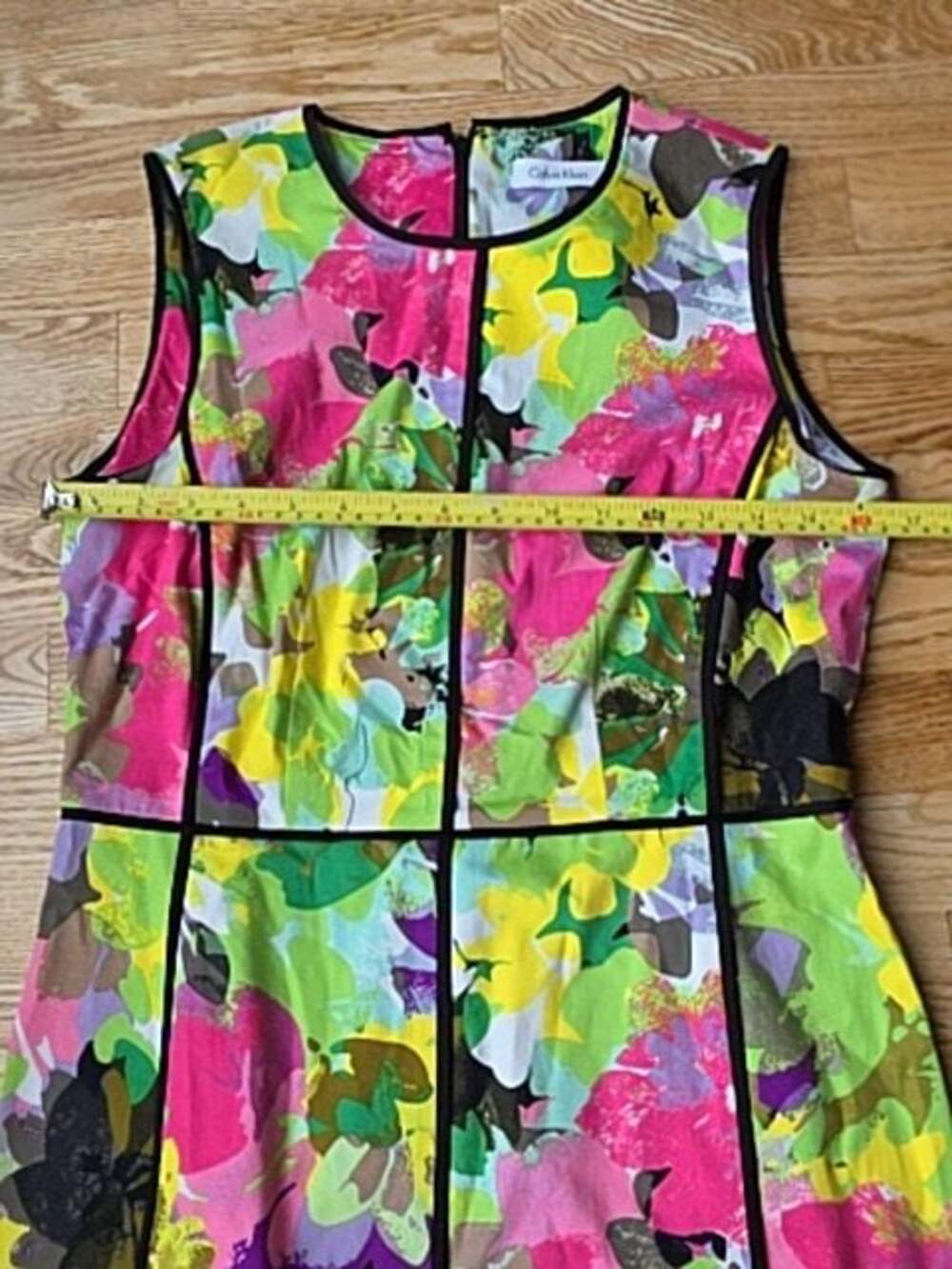 (8) Calvin Klein Floral Sleeveless Dress Summer Gardencore Vacation Wedding MOB - Picture 5 of 9